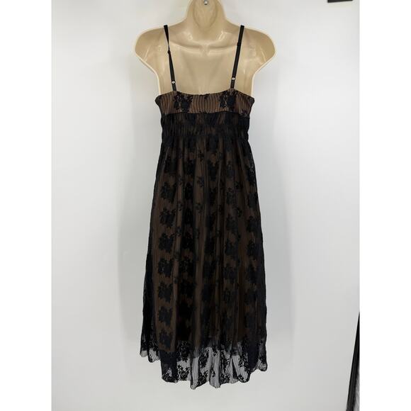 Vintage 90s Nessary Objects Womens Midi Dress Size M Babydoll Lace Fairy Goth - Picture 6 of 11